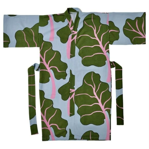 Marimekko Other - Marimekko IKEA BASTUA KIMONO Robe Limited Edition Leaf Print Size Large/XL NWOT